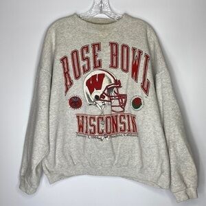 Vintage Galt Sand Rose Bowl Wisconsin Badgers 1994 Sweatshirt Size Large